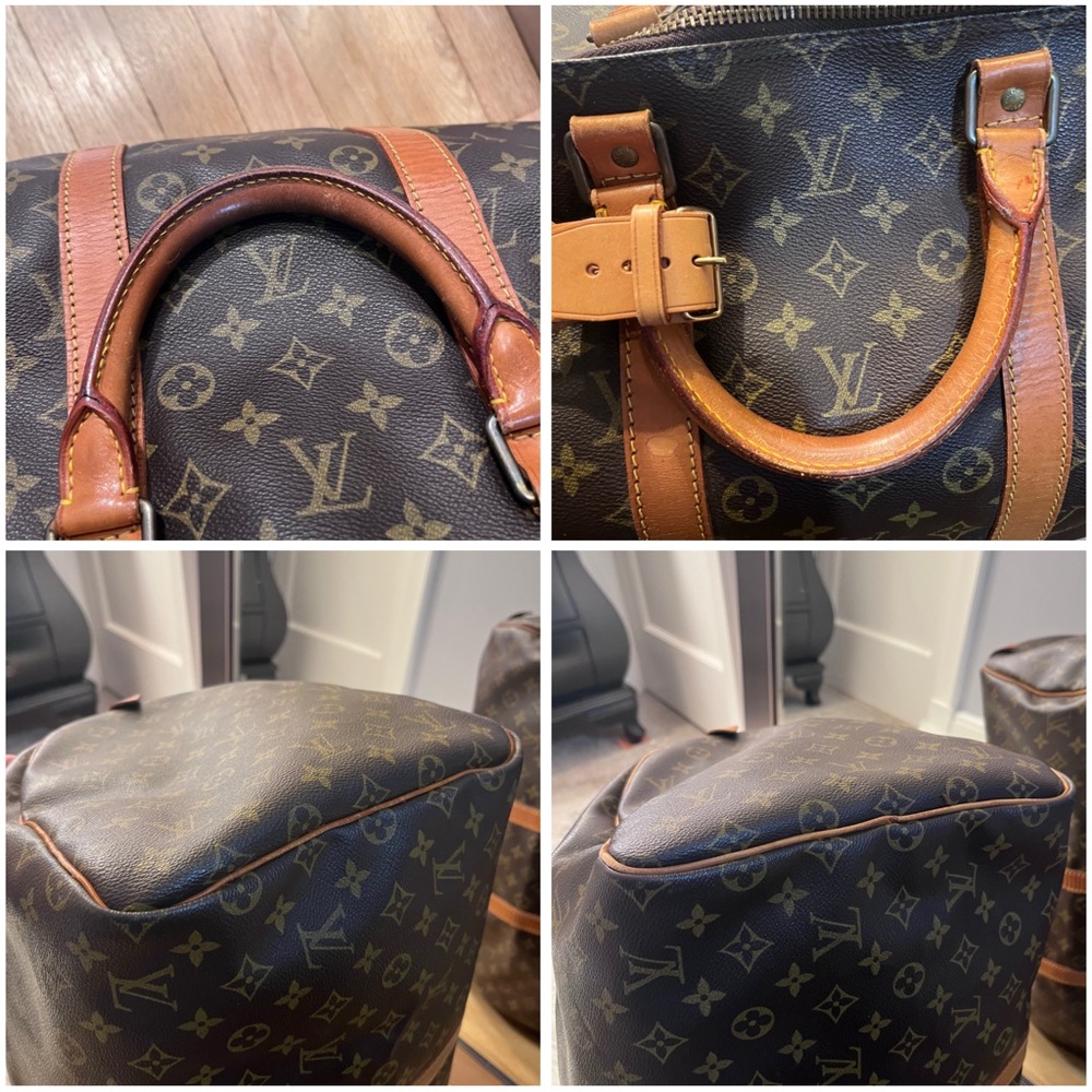 SOLD Louis Vuitton Monogram Keepall 55 With Strap, Name Tag and Poignee - Picture 12 of 17